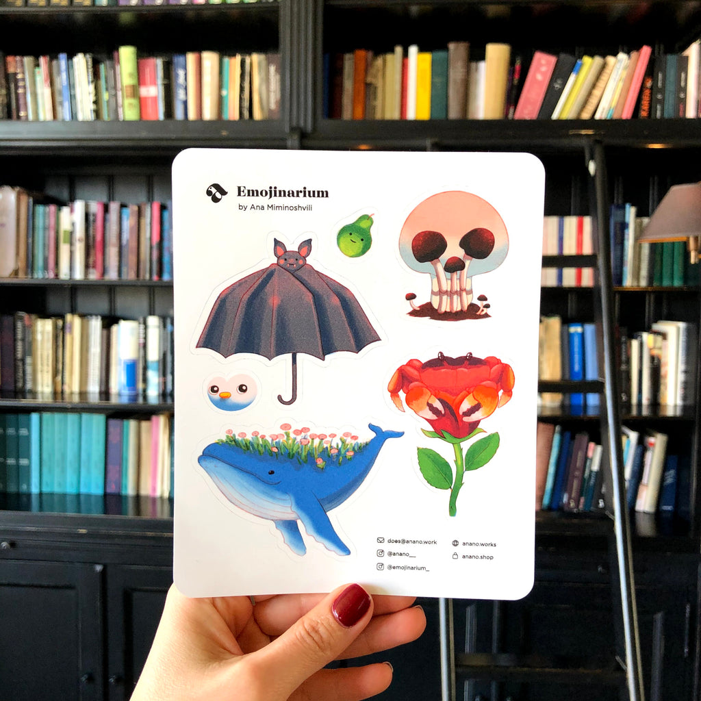 Kabinette, სტიკერი "ვეშაპი" - ემოჯინარიუმის სერიიდან