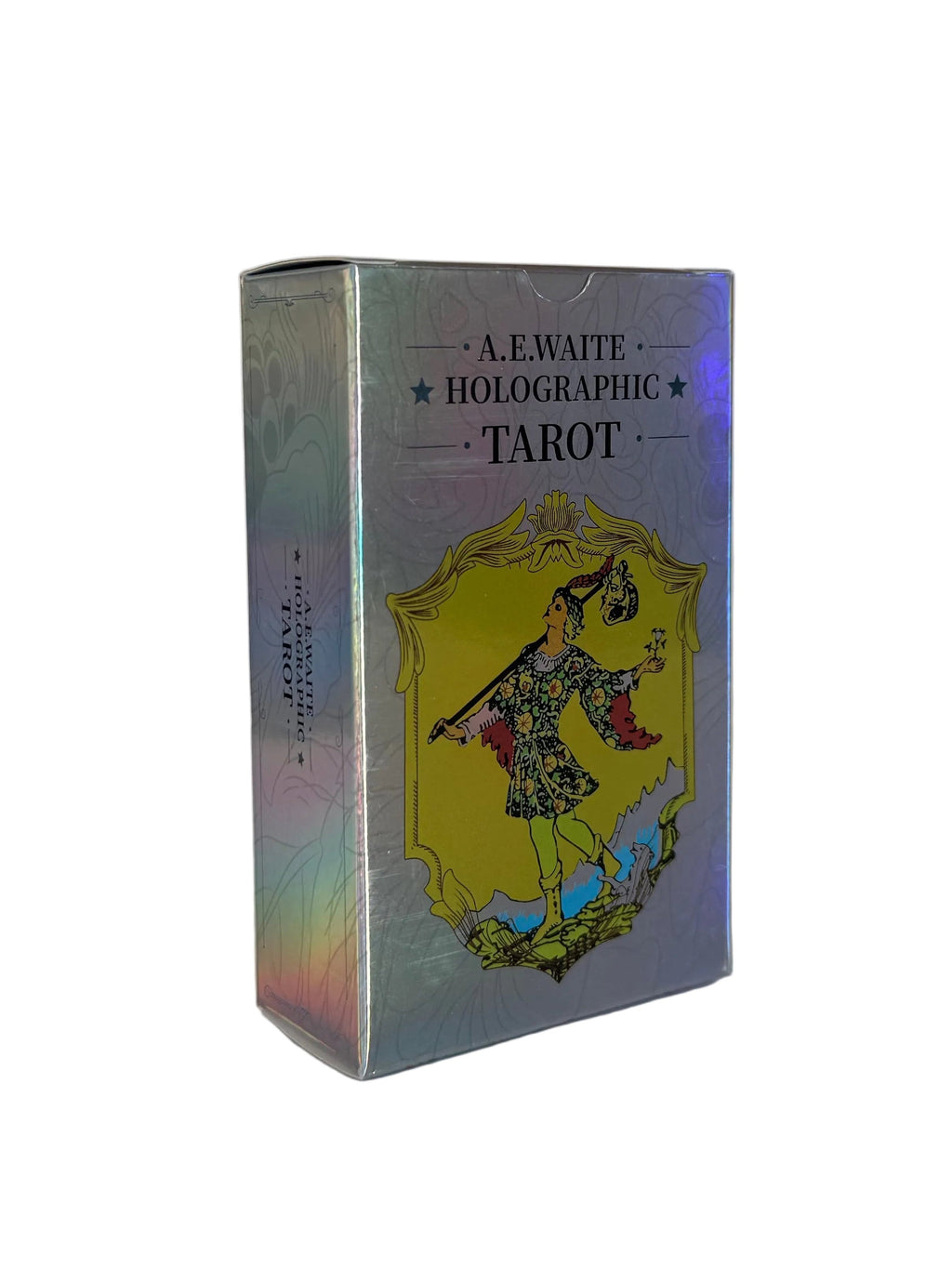 A.E. Waite Holographic Tarot Rider რაიდერის ჰოლოგრაფიული ტაროს დასტა 10*6სმ