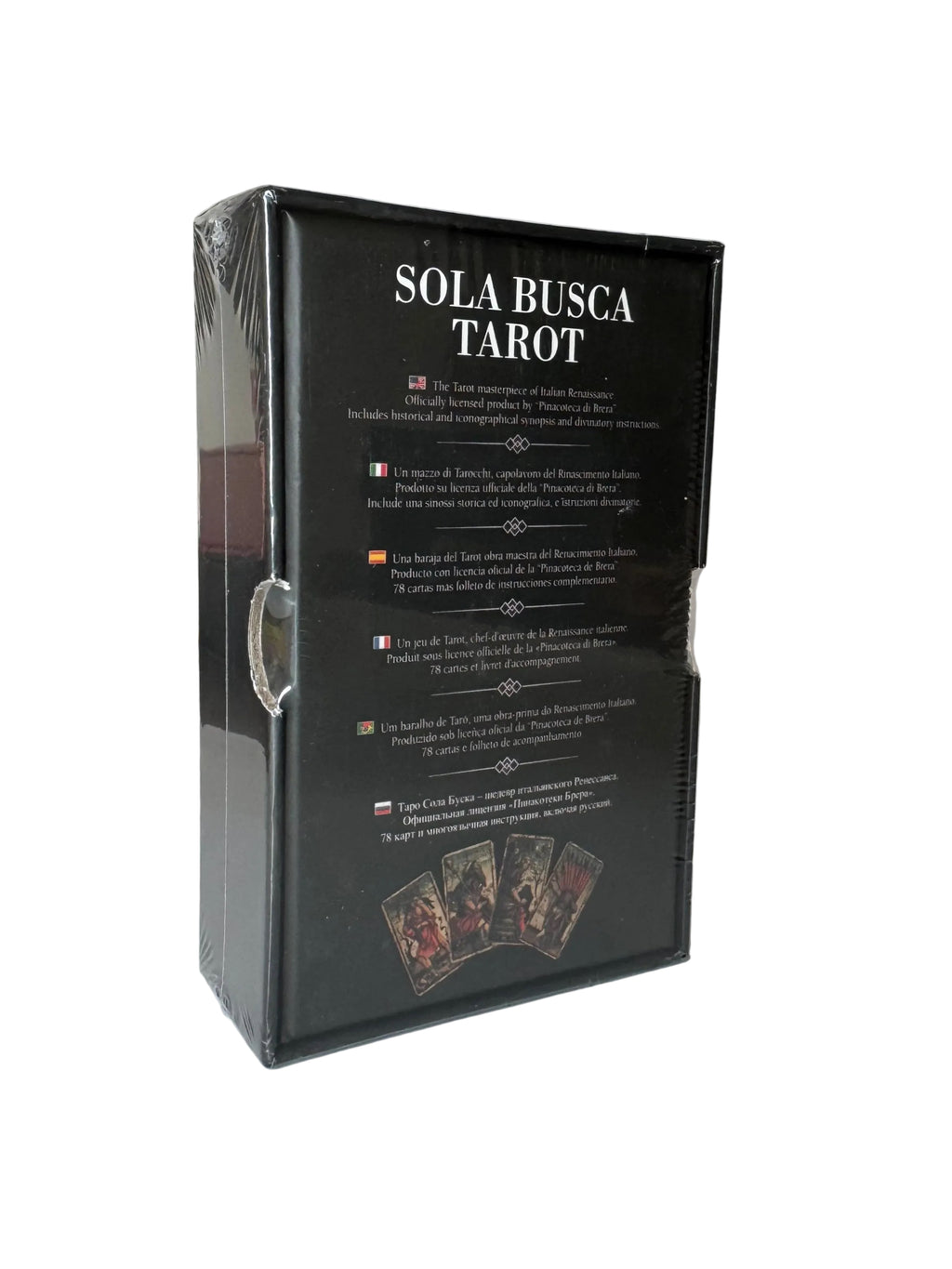 Sola Busca Tarot Deck ტაროს დასტა კარდონის ყუთით 12*7სმ