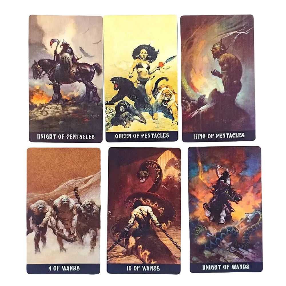 Frazetta Fantasy Tarot Deck Cardboard Box 12*7cm