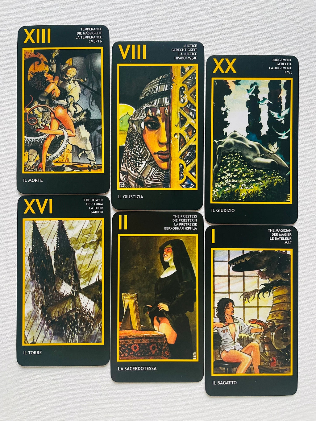 Erotic Tarot Manara მანარას ტაროს დასტა 10*6სმ +18 🔞