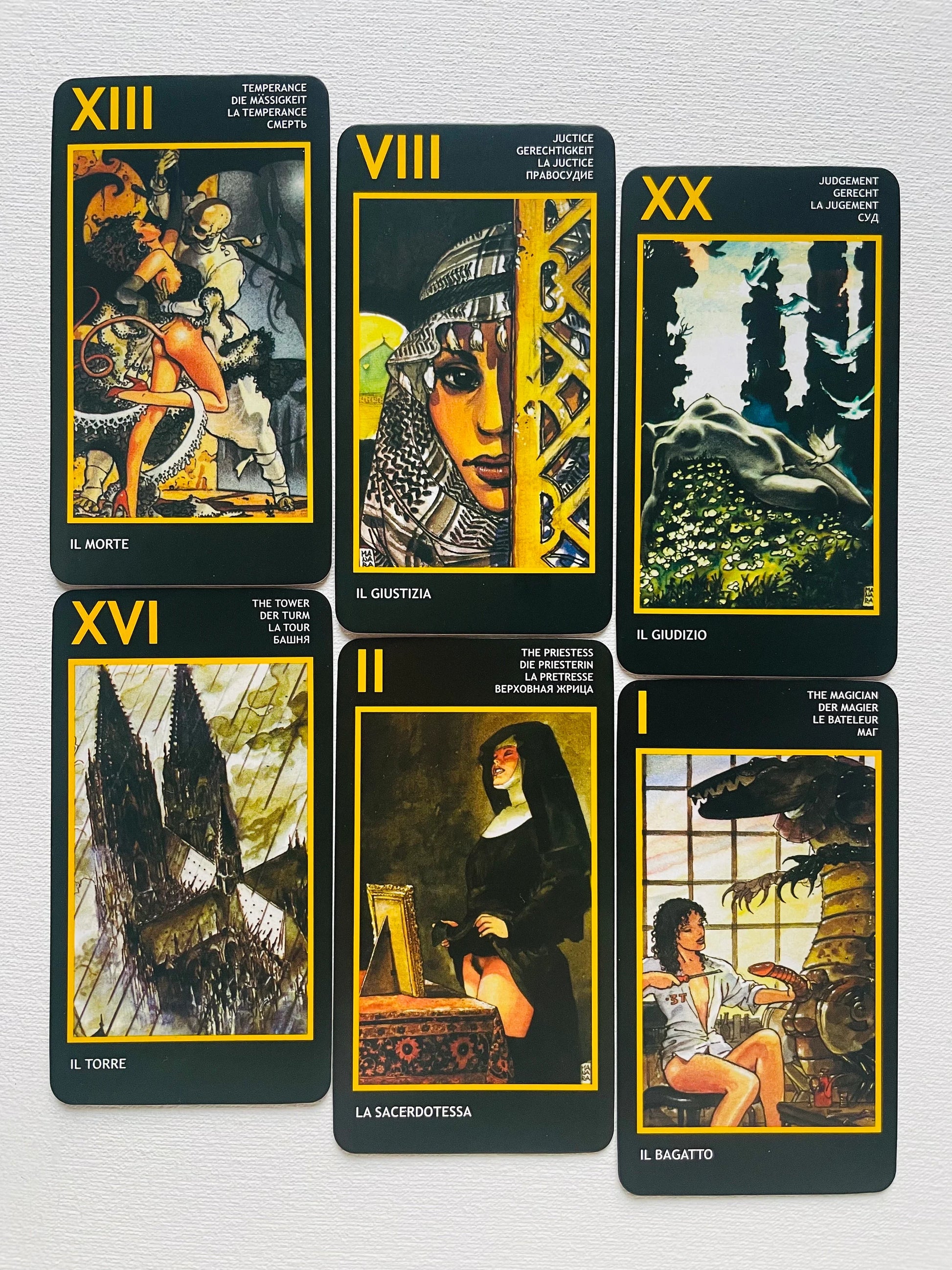 Erotic Tarot Manara მანარას ტაროს დასტა 10*6სმ +18 🔞