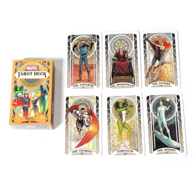 Marvel Tarot Deck მარველის ტაროს დასტა 10*6სმ