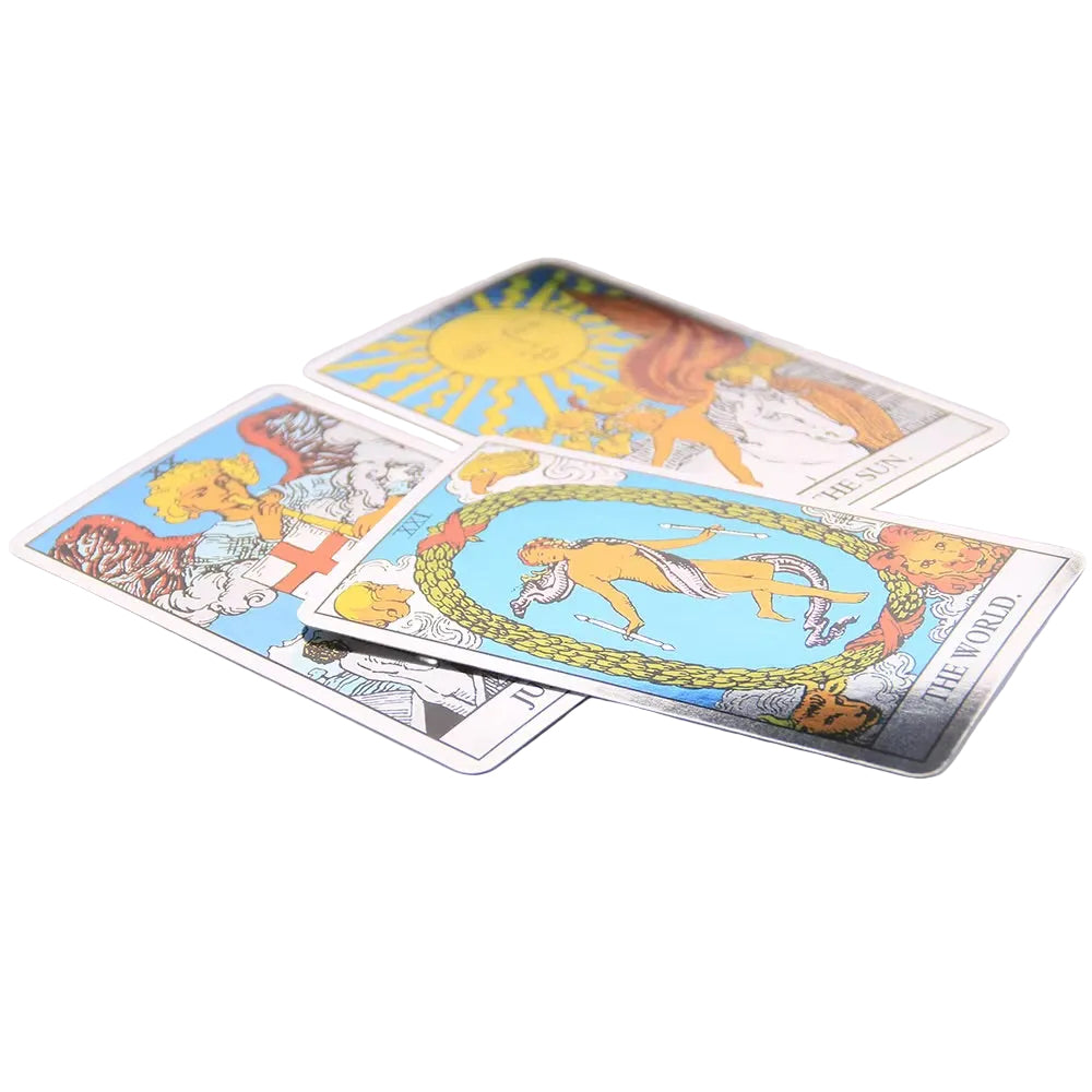 A.E. Waite Holographic Tarot Rider რაიდერის ჰოლოგრაფიული ტაროს დასტა 10*6სმ