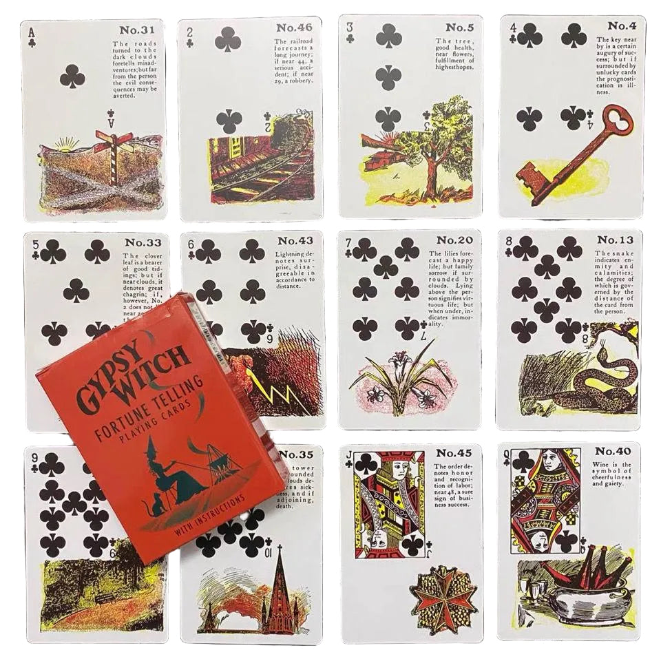 Gypsy Witch Fortune Telling Playing Cards Lenormand