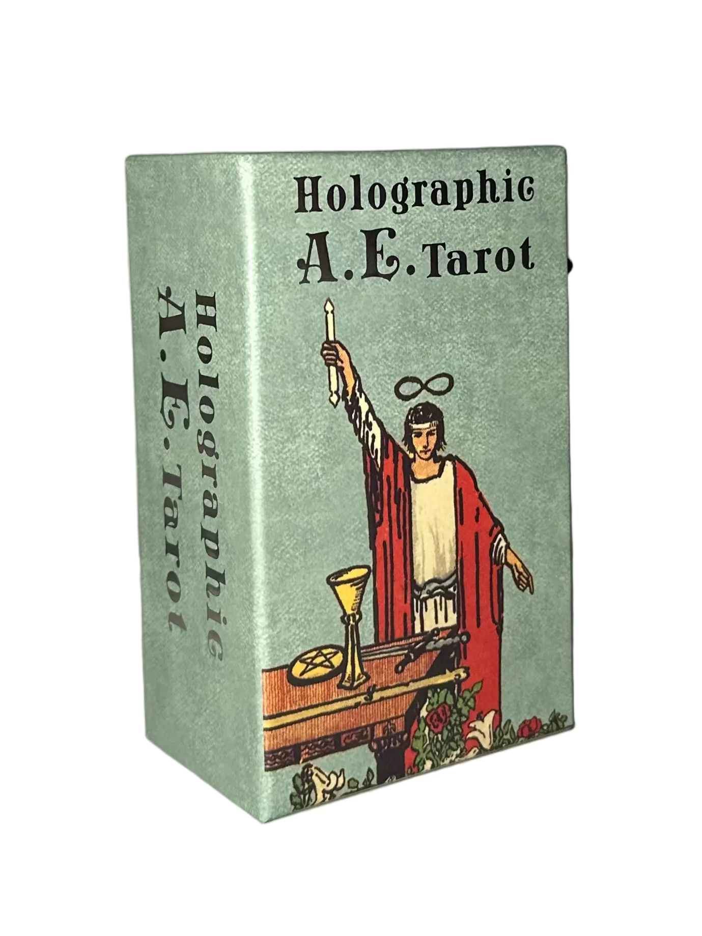 Holographic A.E. Tarot Rider ტაროს დასტა კარდონის ყუთით 12*7სმ