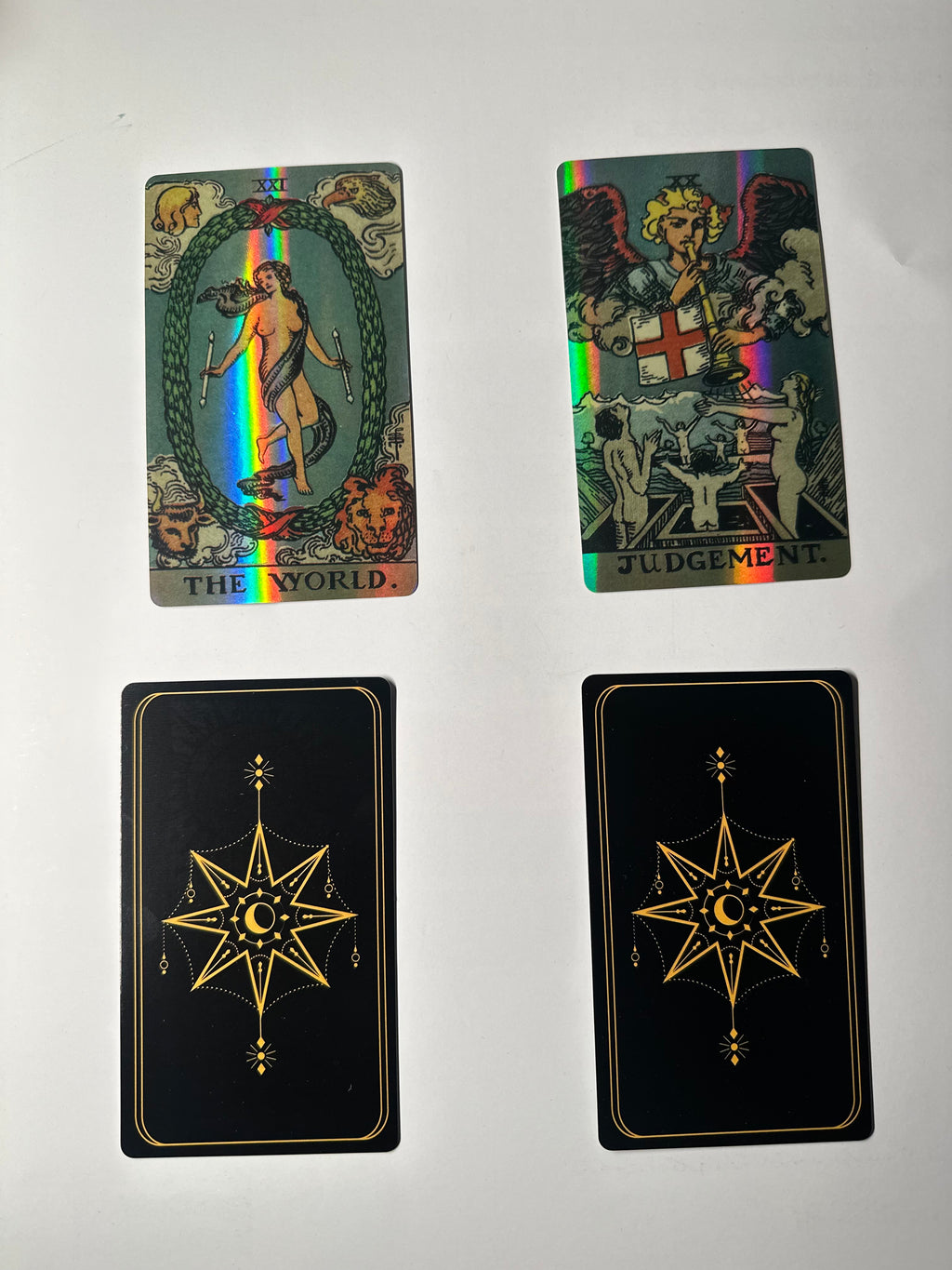 Holographic A.E. Tarot Rider ტაროს დასტა კარდონის ყუთით 12*7სმ