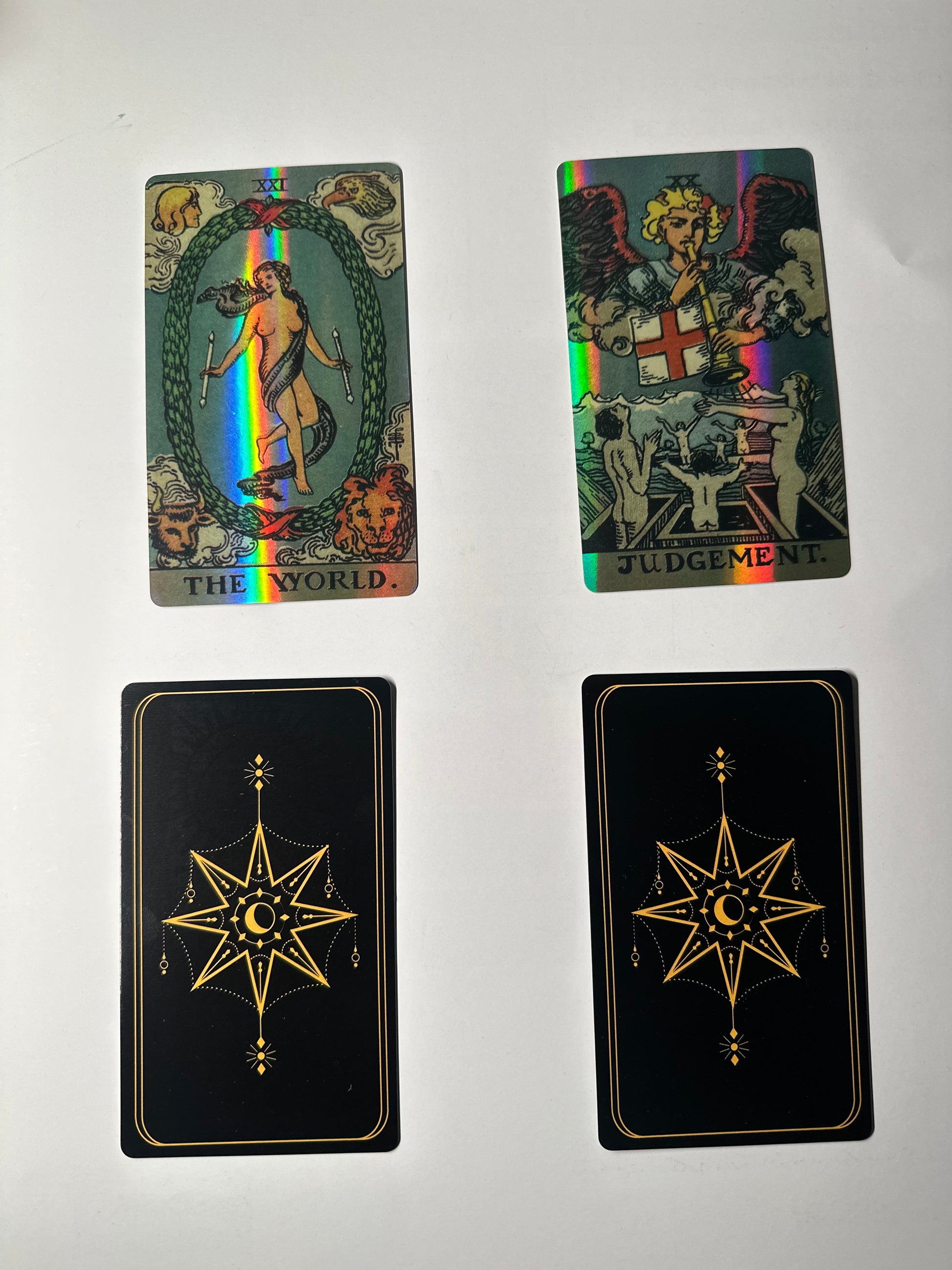 Holographic A.E. Tarot Rider ტაროს დასტა კარდონის ყუთით 12*7სმ