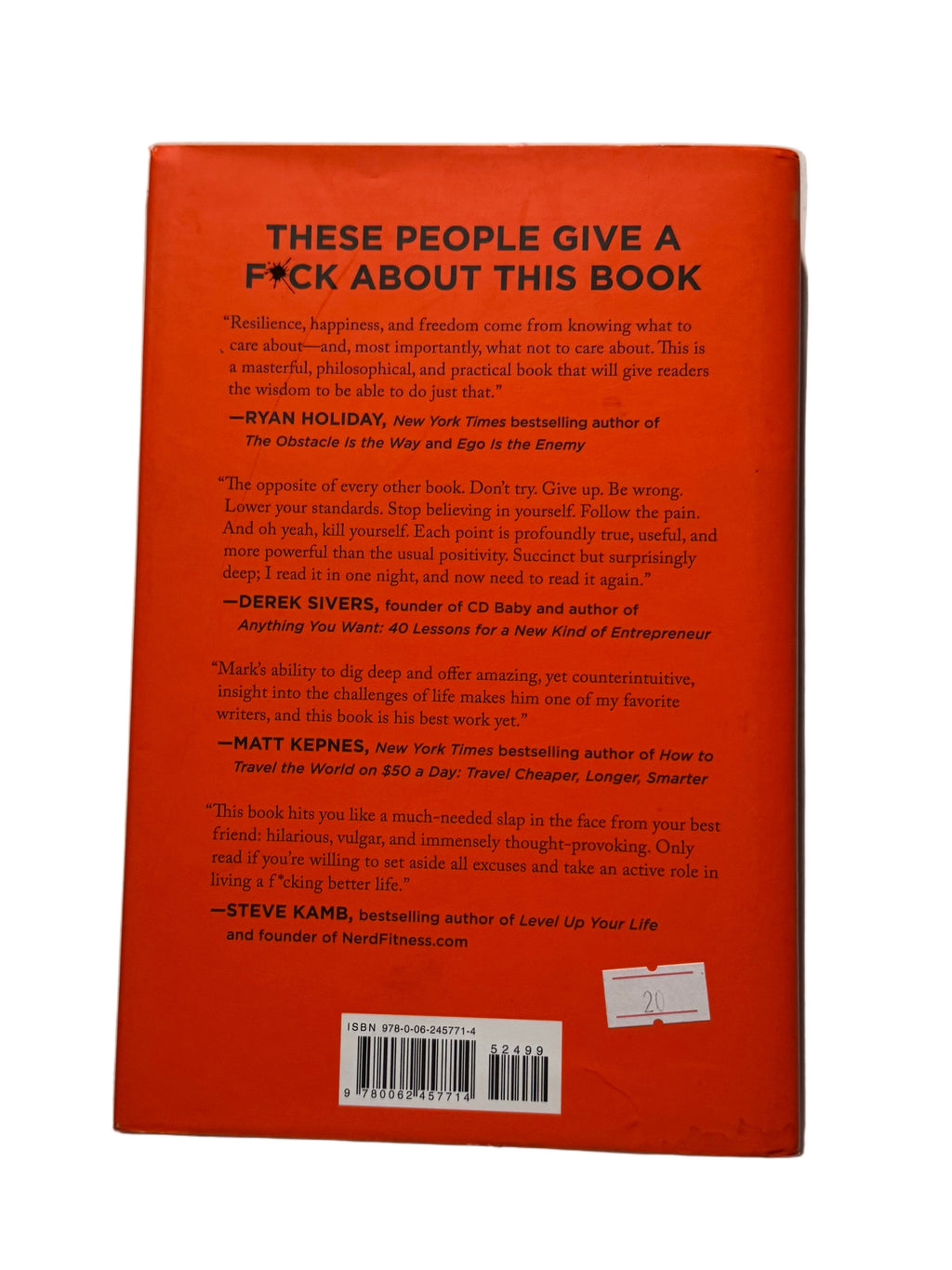 The Subtle Art of Not Giving a Fuck