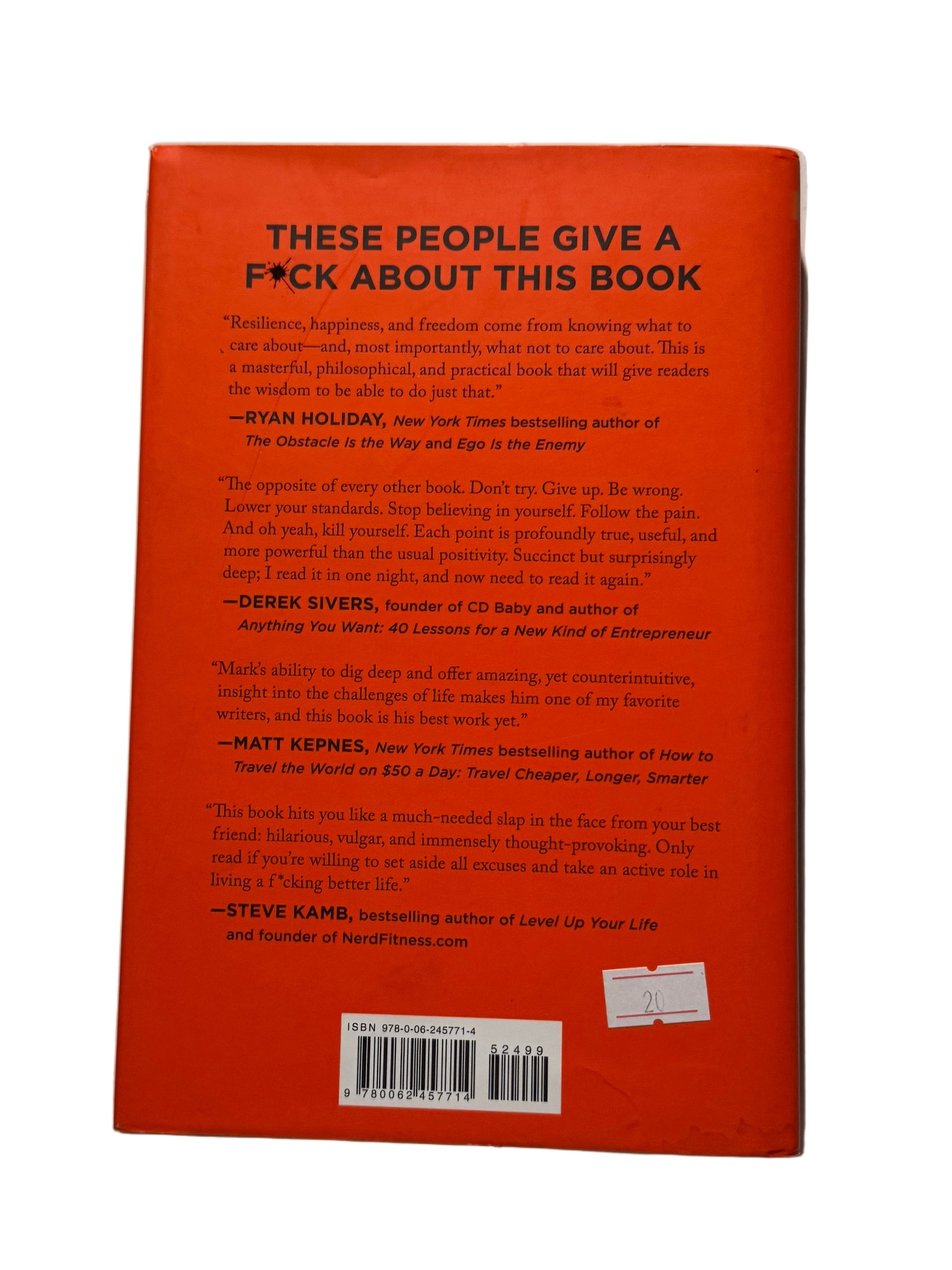 The Subtle Art of Not Giving a Fuck