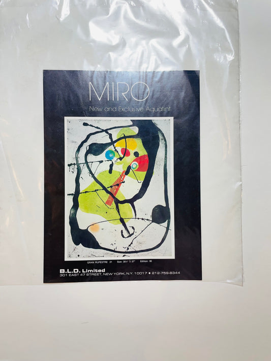Joan Miro Authentic Advertising Poster