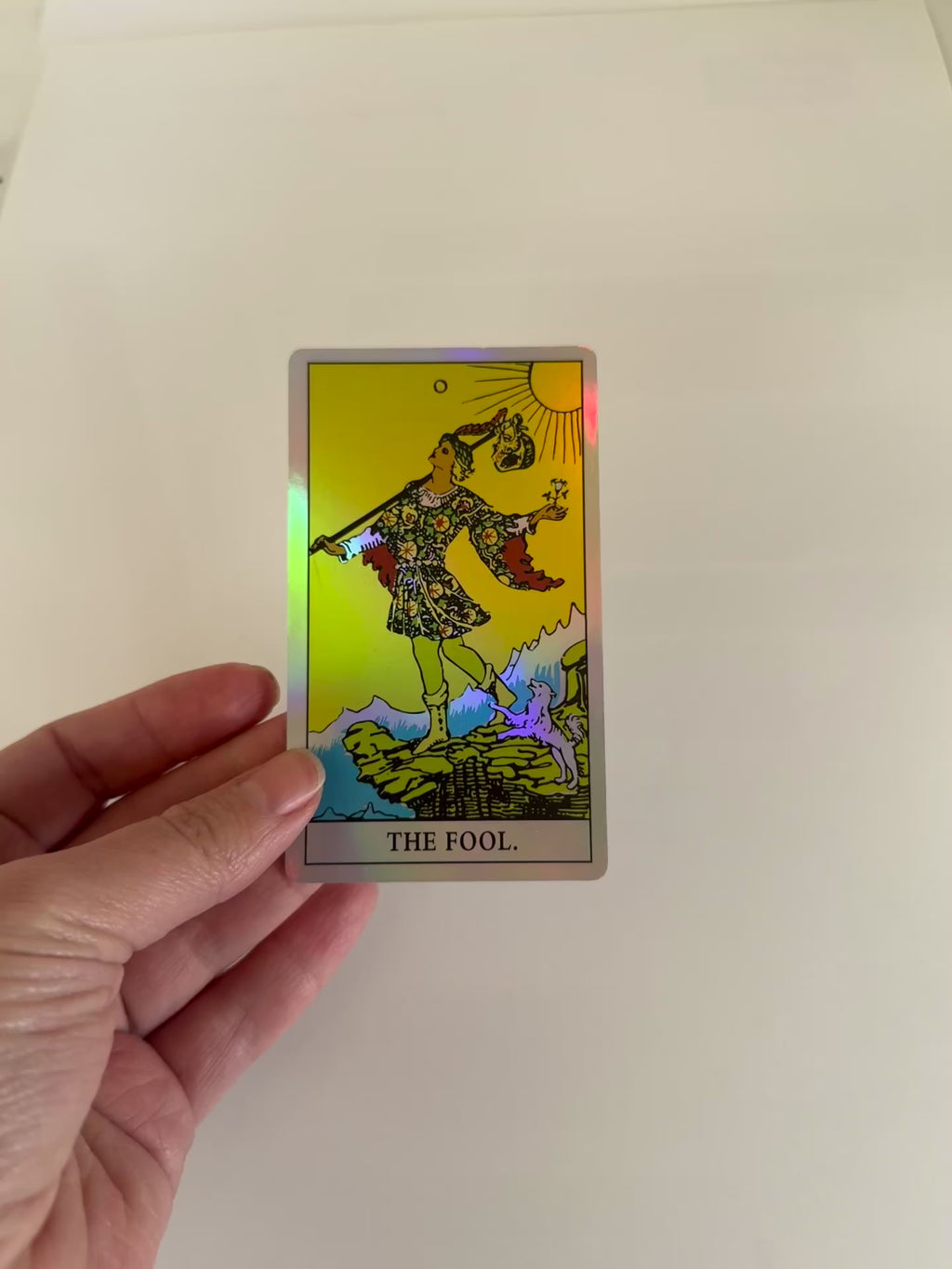 A.E. Waite Holographic Tarot Rider რაიდერის ჰოლოგრაფიული ტაროს დასტა 10*6სმ